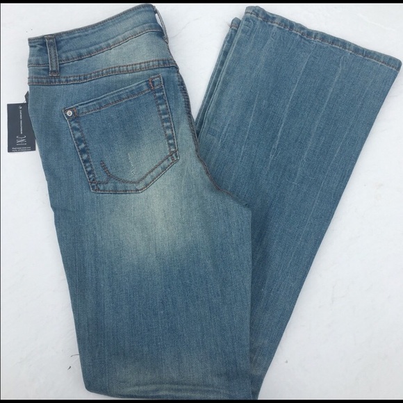 INC International Concepts Denim - INC Women’s Regular Fit Flared Leg Low Rise Jeans